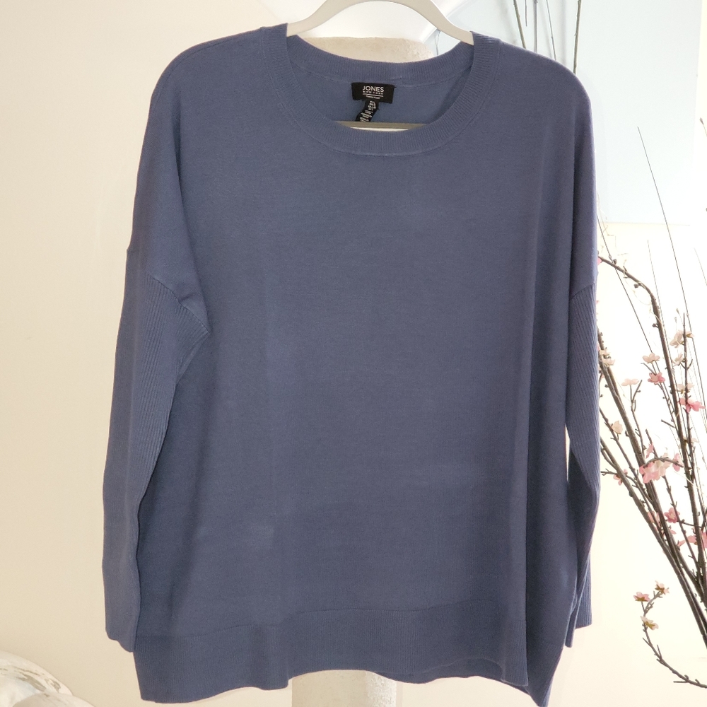 JONES New York Ribbed Sleeve Sweater